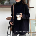 Knitted Loose Sweater Fashion winter Irregular turtleneck sweater women Supplier